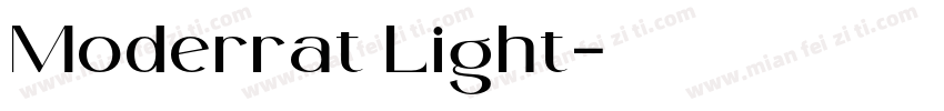 Moderrat Light字体转换